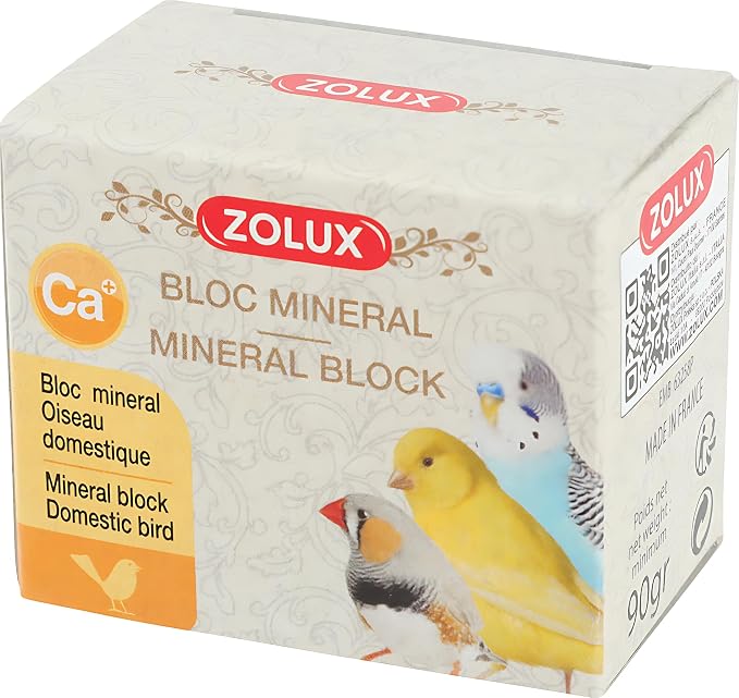 Zolux bloc sels minéraux oiseaux 90 g