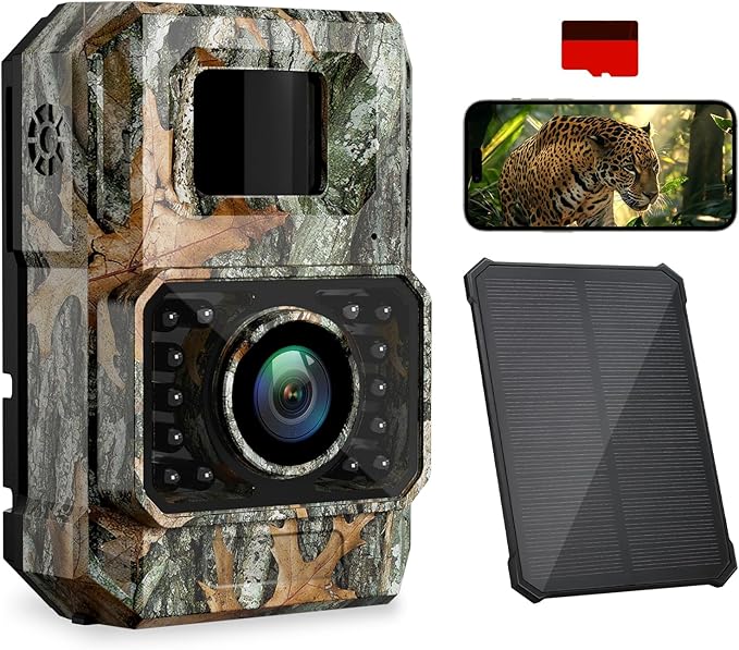 Coolifepro caméra de chasse solaire WiFi 60MP