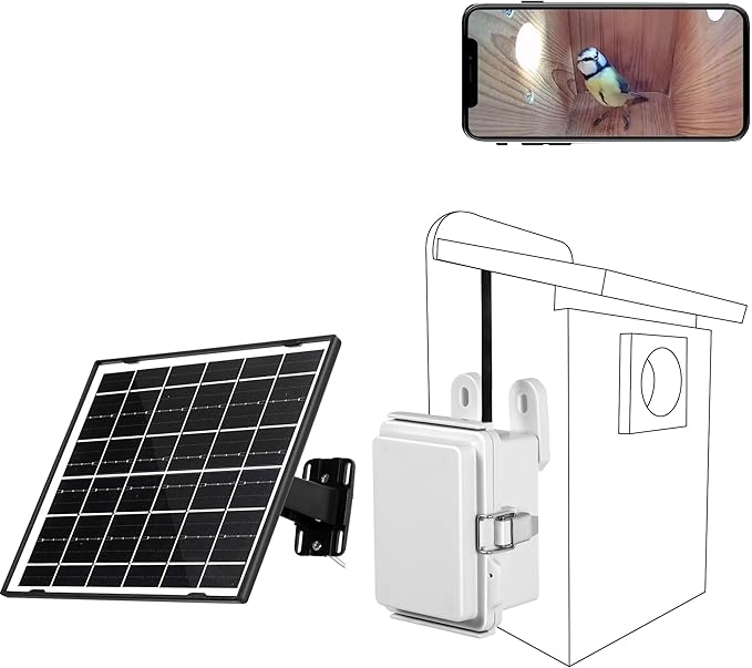 WIWACAM caméra solaire WiFi pour nichoir