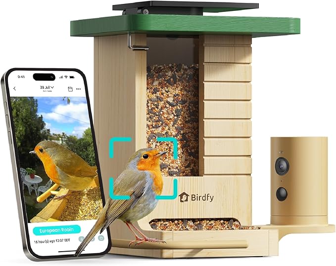 Birdfy mangeoire caméra connectée en bois