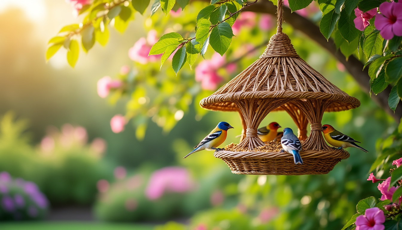 découvrez notre mangeoire pour oiseaux en osier, alliant esthétique naturelle et robustesse pour accueillir et nourrir les oiseaux du jardin tout en décorant votre extérieur avec élégance.